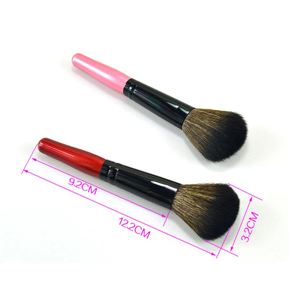 2 Pcs Makeup Brush Charming Powder Paint Premium Cosmetics Bamboo for Woman Daily Use Look