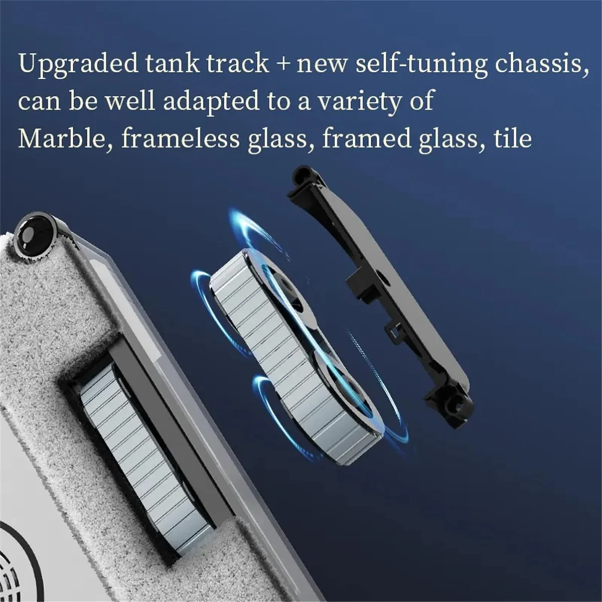 FZFZ Robô de limpeza de janelas inteligente, limpeza úmida com sucção alta de 5600 Pa, controle de APP, design portátil, aspersor automático (EUA), B