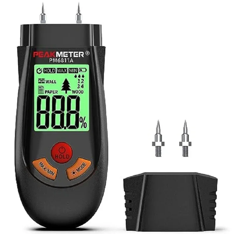 HEDAO Electronic LED Display Moisture Tester New Moisture Meter For Raw Plywood Plaster Wood Paper Walls Floors