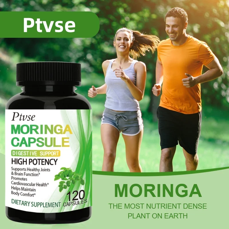 Organic Green Moringa Capsules Powerful Beauty Health Supplement Immune System and Heart Health Bones and Teeth Health