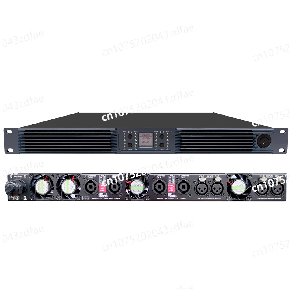 Class D 4 Channels 1U Digital Power Amplifiers 10000 Watt With PFC Professional Audio Amplifier for Subwoofer Line Array Speaker