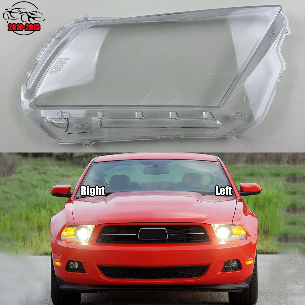 

For Ford Mustang 2010 2011 2012 2013 Headlight Lamp Shade Special Transparent Lampshade Shell Headlamps Cover Plexiglass