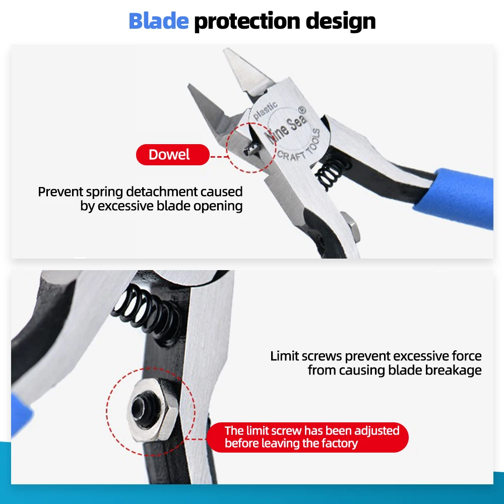 Model Nippers Ultra-thin Single-Edged Pliers Puzzles Model Assembly Cutting Nipper Diagonal Pliers Plastic Cutting Nippers DIY