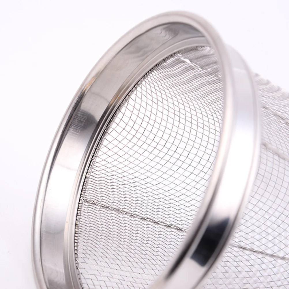 

Heavy Duty Stainless Steel Strainer Basket with Long Handle for Boiling Oil Drainage Pasta Rice Lentils Cooking Kitchen Sieve