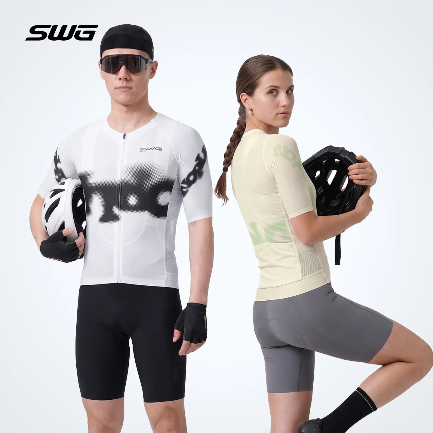 Maillot de ciclismo de manga corta para hombre de la marca SWG, transpirable, de secado rápido, con cremallera YKK, maillot de ciclismo para mujer, ropa de ciclismo de montaña (MTB).