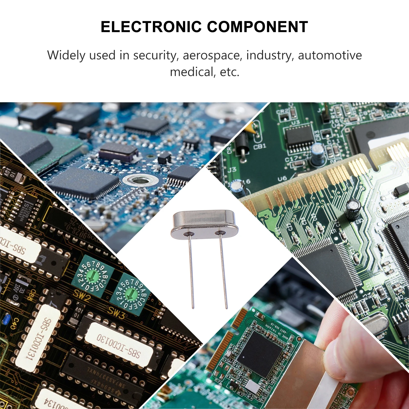 50Pcs Passive Quartz Crystal Resonators Extended Temperature Range High Stability Crystal Oscillators for Remote Controller