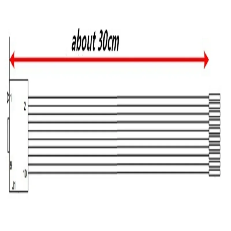 Kabel Berkualitas Tinggi FC-10P 2.54Mm JTAG IDC ISP Wire untuk Logic Analyzer dan USB Programmer