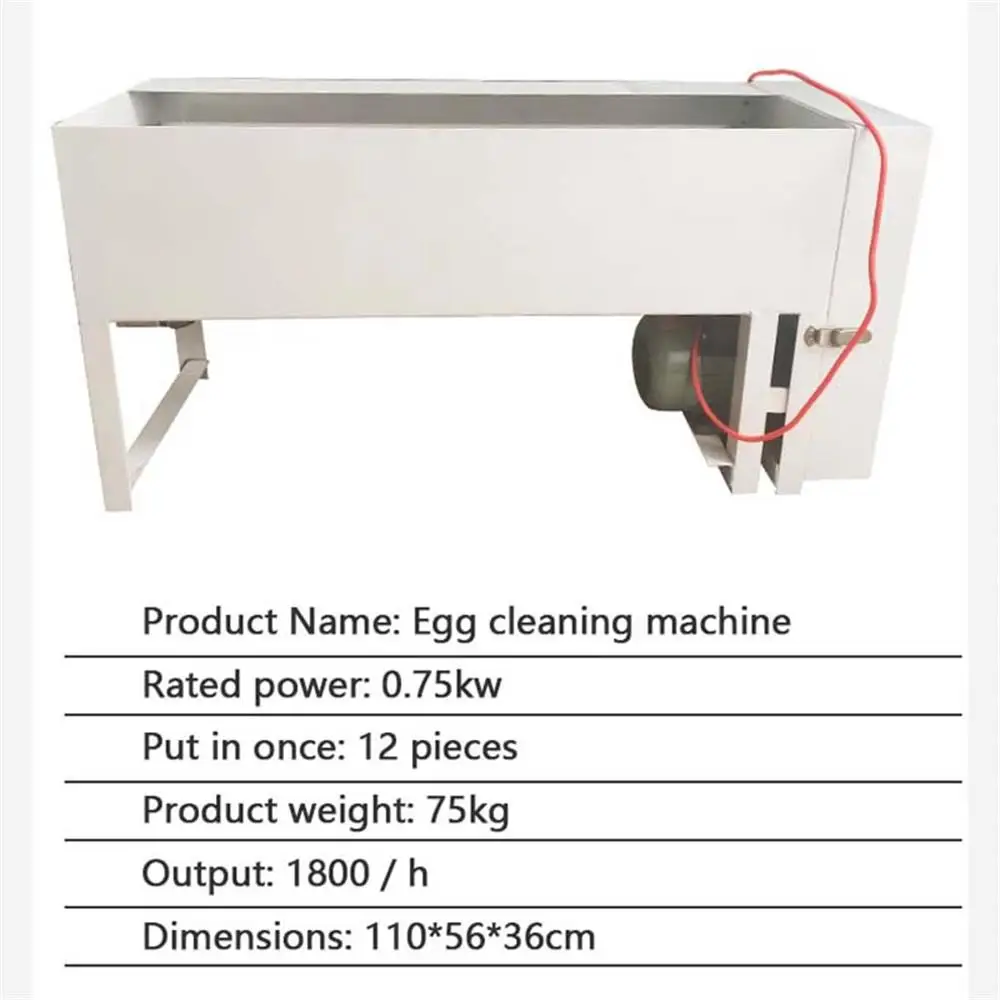 Fully Automatic Egg Cleaning Equipment Commercial Small Stainless Steel Egg Washing Machine High Efficiency