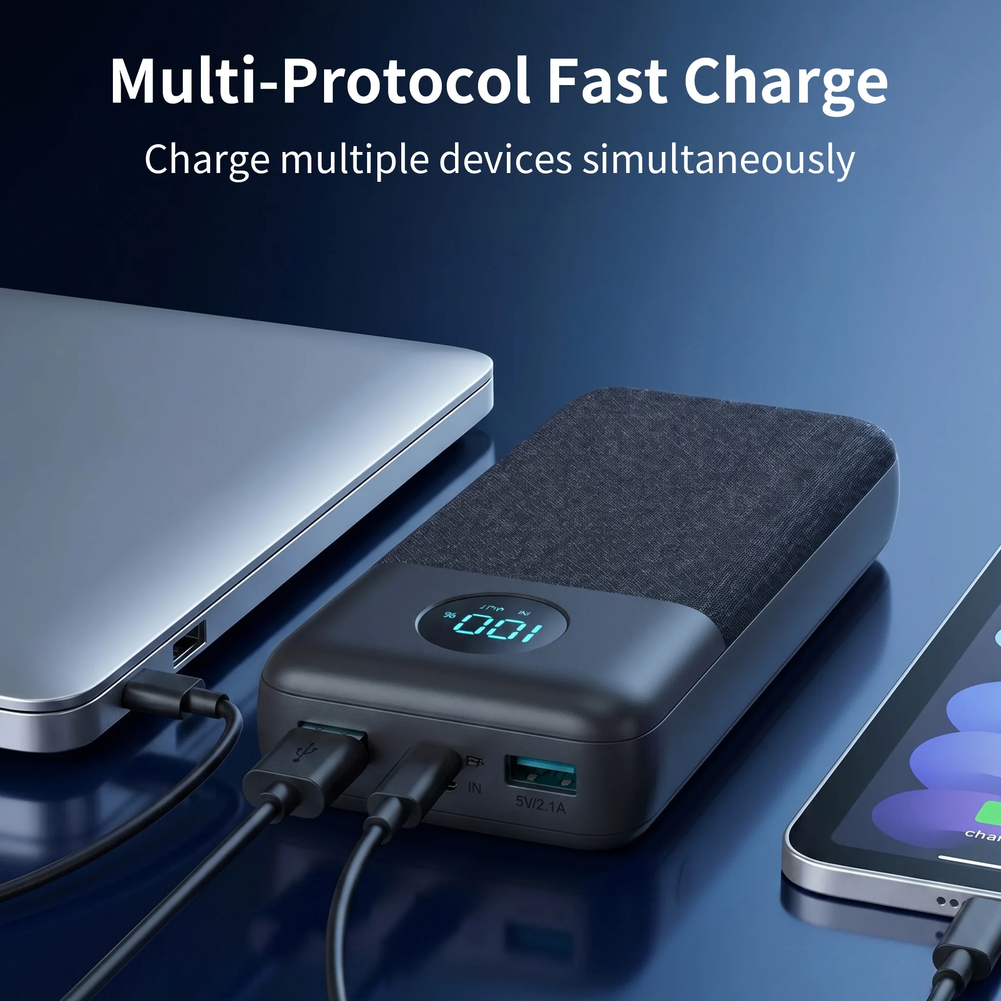 แบตเตอรี่สำรองความจุ 20000mAh  - Portable Charger 20000Mah บทวิจารณ์และราคา