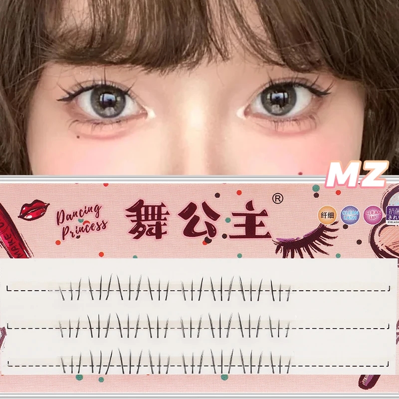 DINGSE 3 Reihen unter Wimpern, 5/6/7 mm, untere Wimpern, natürliche untere Wimpern, individuelles professionelles Make-up, falsche Wimpernverlängerung – Detail 9