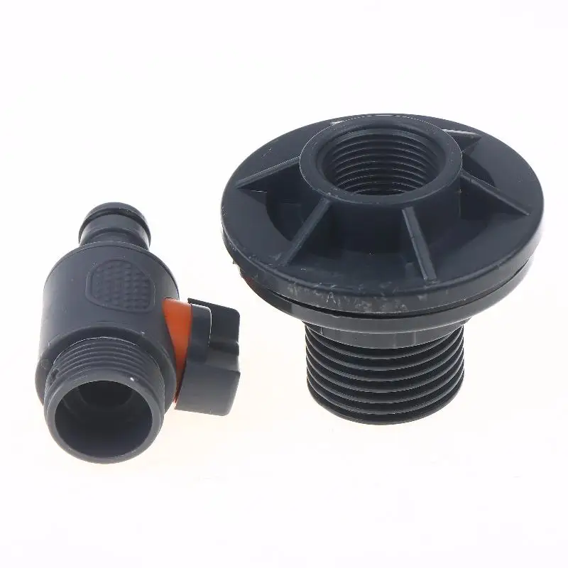 PVC-Wassertankadapter mit Ventil, Schnellmontage-Verbinder für Regenwassersammlung – Detail 8