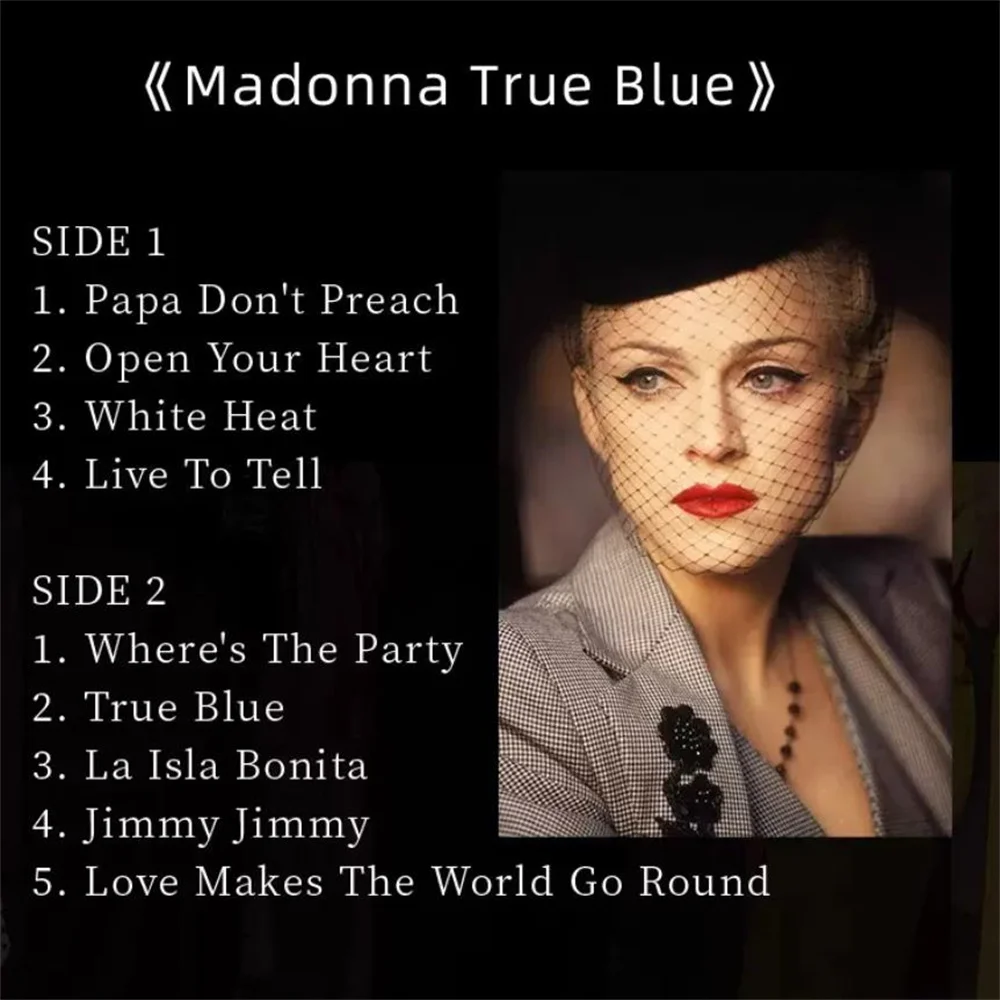 الفونوغراف ألبوم الفينيل المحدد مادونا صحيح الأزرق LP مسجل فينيل 12 بوصة شعبية الفونوغراف محددة LP مسجل فينيل