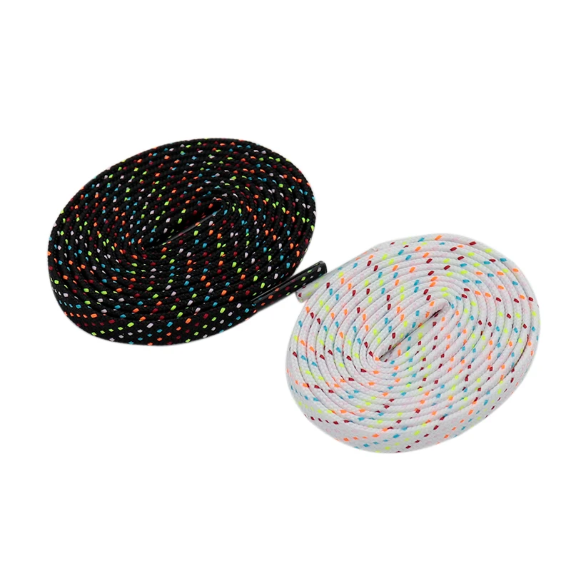 Weiou Lace Polyester Black/White Flat Tape 8MM Classical Sport String Colored Checkered Dots Decorations 60-100Cm Kids Accessory