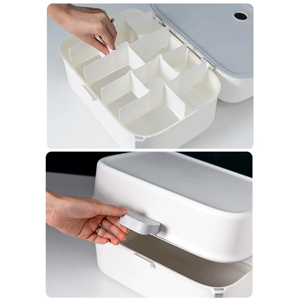 

Ecofriendly Foldable Underwear Necktie Organizer Box Antiwrinkle Wearresistant Portable Storage for Travel Business Trip White