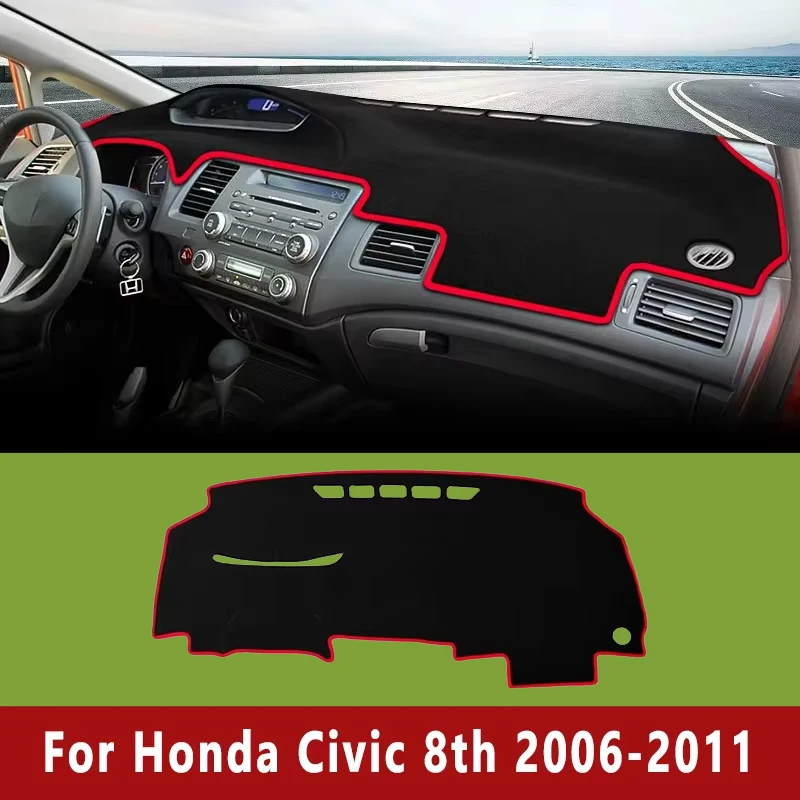 

Car Dashboard Mat Sun Shade Instrument Desk Non-slip Cover Accessories For Honda Civic 8th 2006 2007 2008 2009 2010 2011