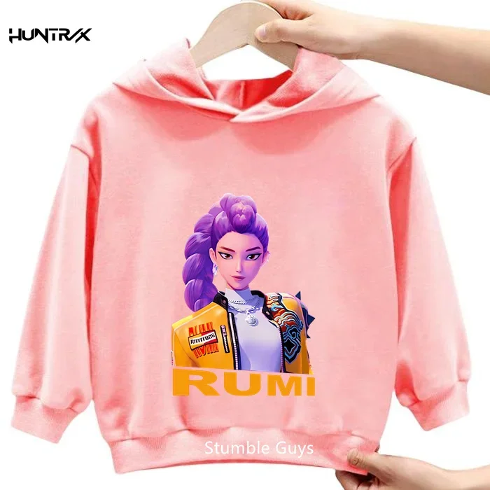 

2025 Fashion Casual Kpop Hooded Sweatshirt With Lovely Cartoon Anime Prints, Unisex 3-14Y Outfit For Trendy Image​