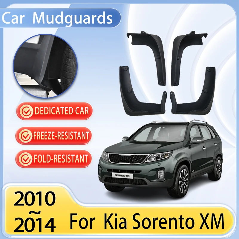 

Car Mudguards Parts For Kia Sorento XM MK2 2010~2013 2014 Front Rear Wheel Mudflap Fender Flare Cover Guard Auto Mud Accessories