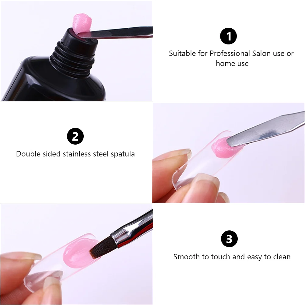 Spatule de maquillage en acier inoxydable, outil de mélange Double face pour fond de teint, Blush, fard à paupières, personnalisation de la couleur des lèvres, 5 pièces