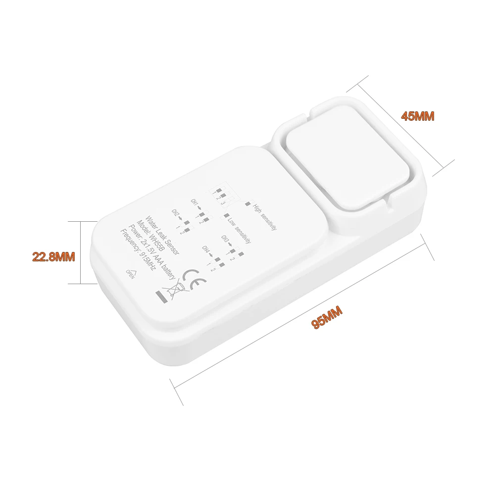 Imagem -04 - Ecowitt-wireless Water Leak Detection Sensor Multi-channel Alarme de Áudio Alto Apenas Acessórios Não Pode Ser Usado Sozinho Wh55