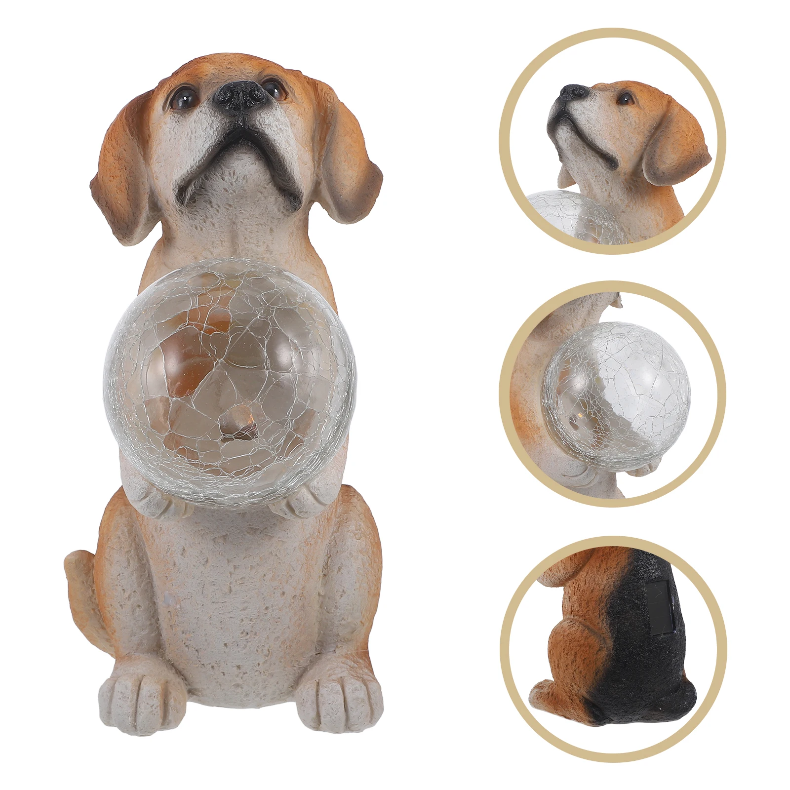 

Simulated Decoration Solar Light Lifelike Animal Fake Dog Ornament For Indoor Outdoor Desktop Garden Decor Gift For Dog Lovers