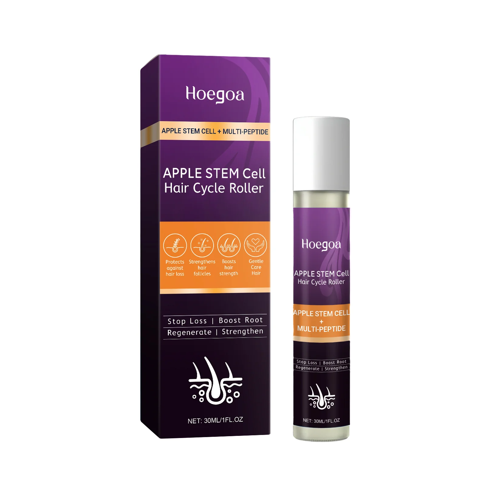 Hair Cycle Roller Stop Hair Loss Anti-Frizz Regenerate Strengthen Hair Roots Smoothing Repair Damage Hair Moisturize Hair Serum
