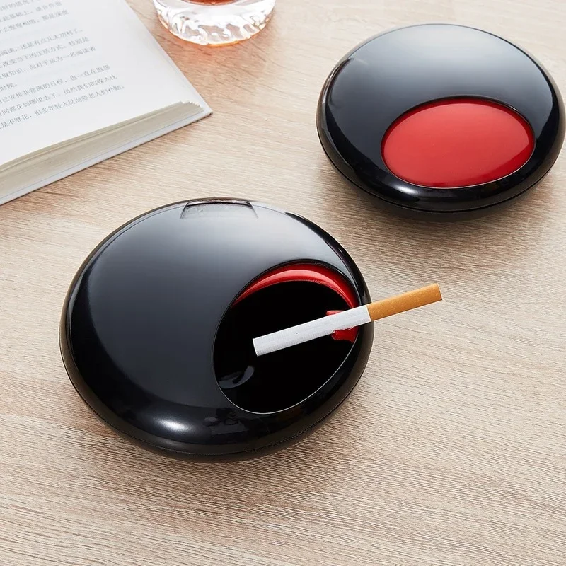 Creative Portable Ashtray, Outdoor, Windproof, Oval Model, Living Room, Study, Office, Desktop Decoration Accessories, Gift