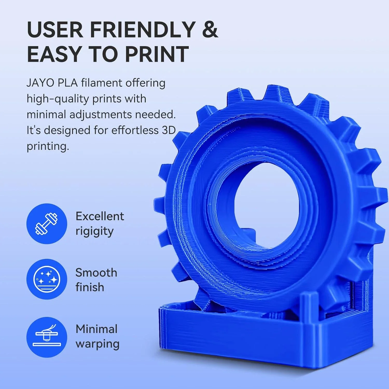 JAYO 5Rolls 3D PLA Printer Filament Mix-colors PLA 1.75mm No Bubble & Non-toxic 3D Printing Materials for 3D Printer & 3D Pen