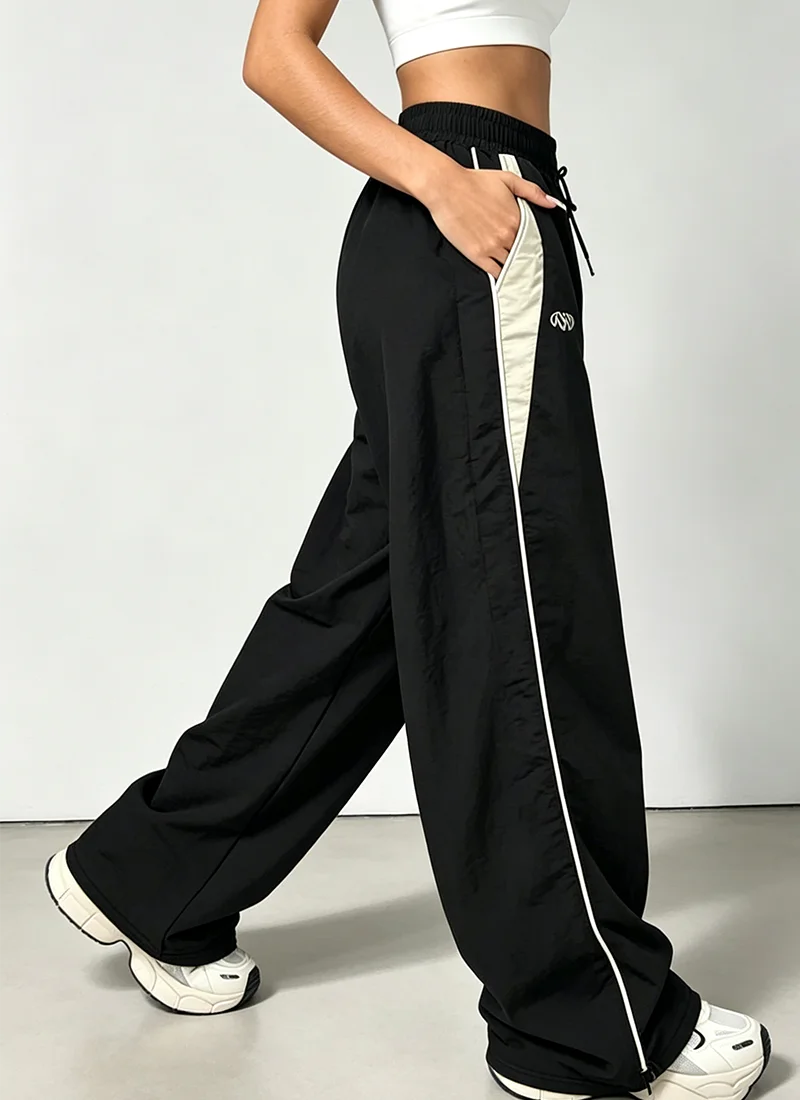 Women Baggy Harajuku Cargo Pants Streetwear Hip Hop Wide Leg Pant Parachute Sweatpants Techwear Joggers for Outdoor Workout Wear