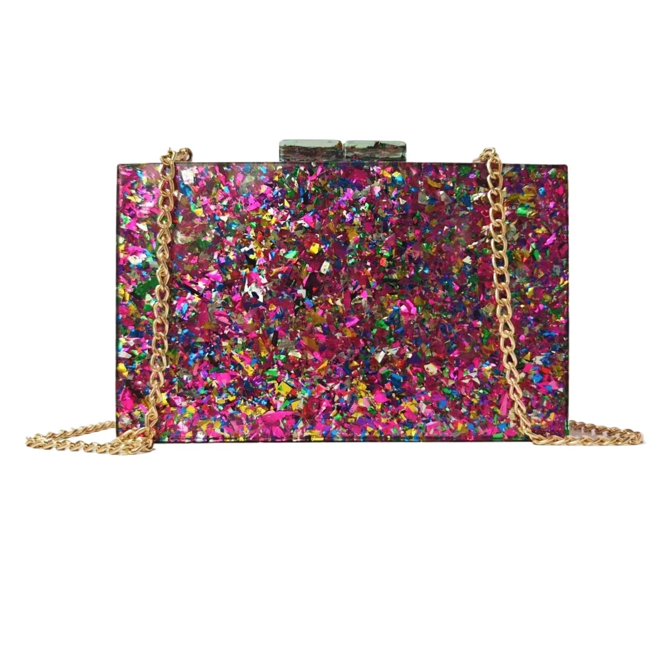 

Модный женский акриловый клатч с цепочкой на плечо, кошелек через плечо для свадебной вечеринки