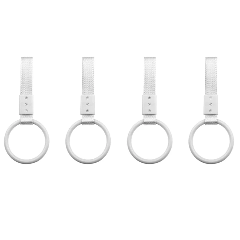 4X Ring Handle Strap Charm Round JDM Tsurikawa Ring Subway Train Bus Handle Strap Charm Drift