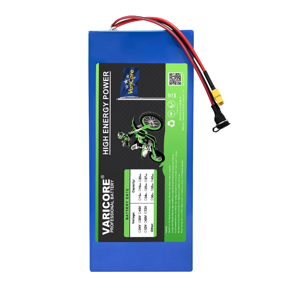 VariCore 48V 25Ah 13s5p 21700 E-Bike Lithium Rechargeable Battery pack Built-in BMS for 54.6v Tricycles Electric vehicles