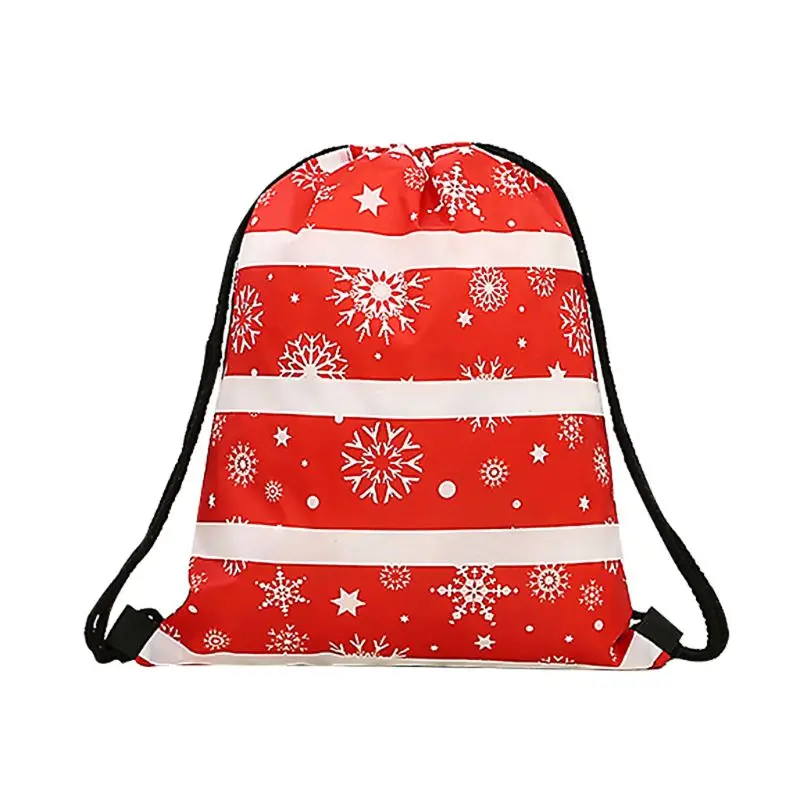 Mochila del muñeco nieve los bolsos con cordón Navidad impresión 3D para Po los favores