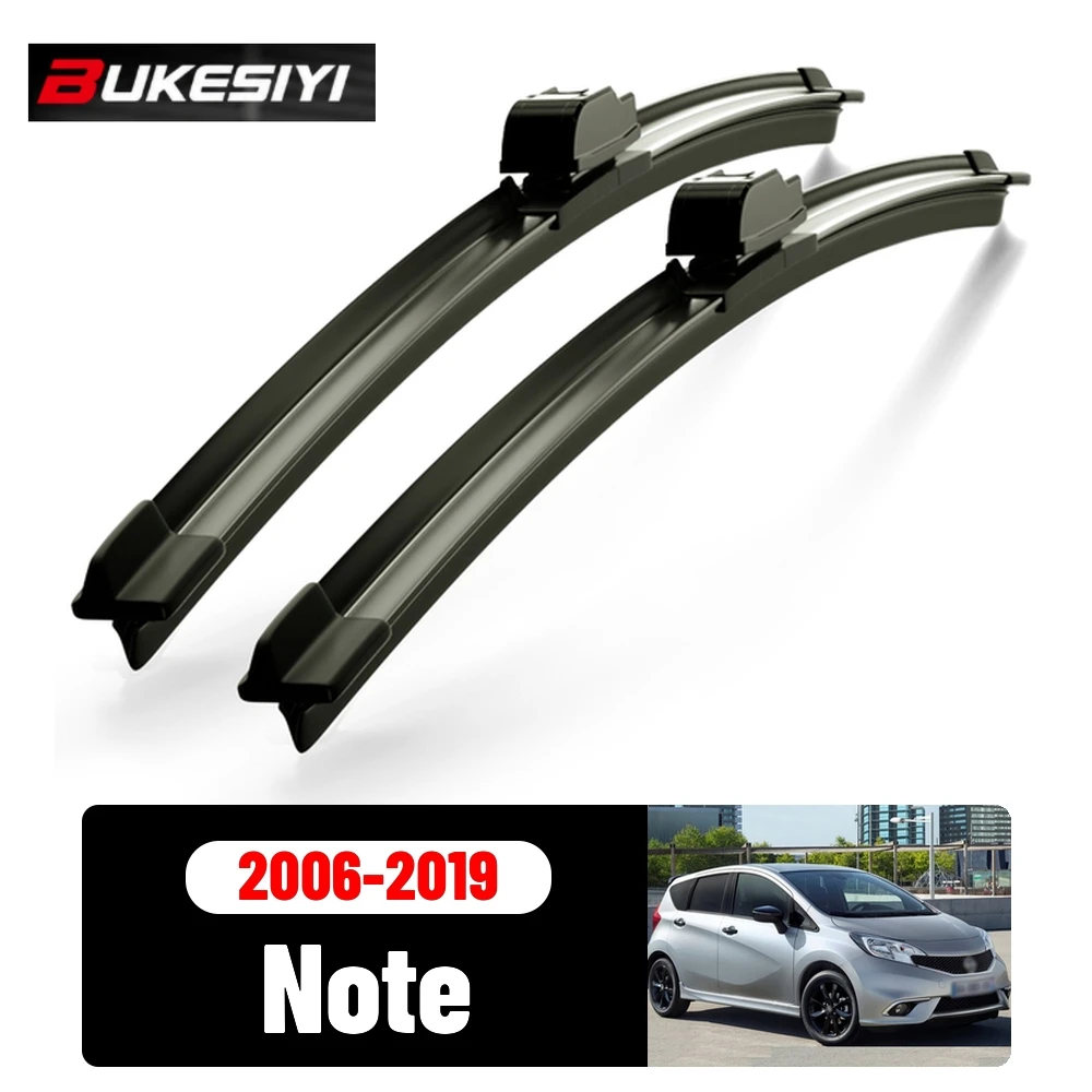 2PCS Front Wiper For Nissan Note E11 E12 2006-2019 Silent Durable High Quality Windshield Wiper Blades Accessories 2012 2016
