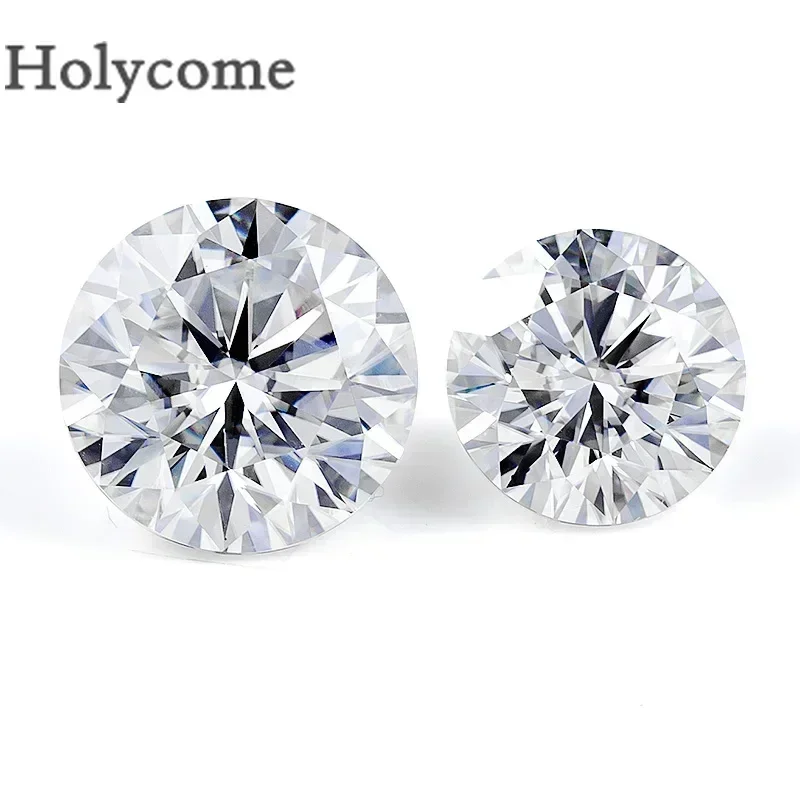 Holycome Factory Sale Moissanite Wholesale Price Round Exellent Cut D Color VVS1 Clarity Lab Grown Gemstone Beads Jewelry Making