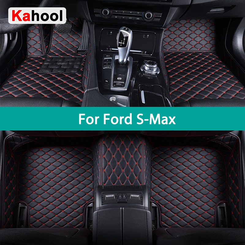 KAHOOL Custom Car Floor Mats For Ford SMax S-Max Auto Carpets Foot Coche Accessorie