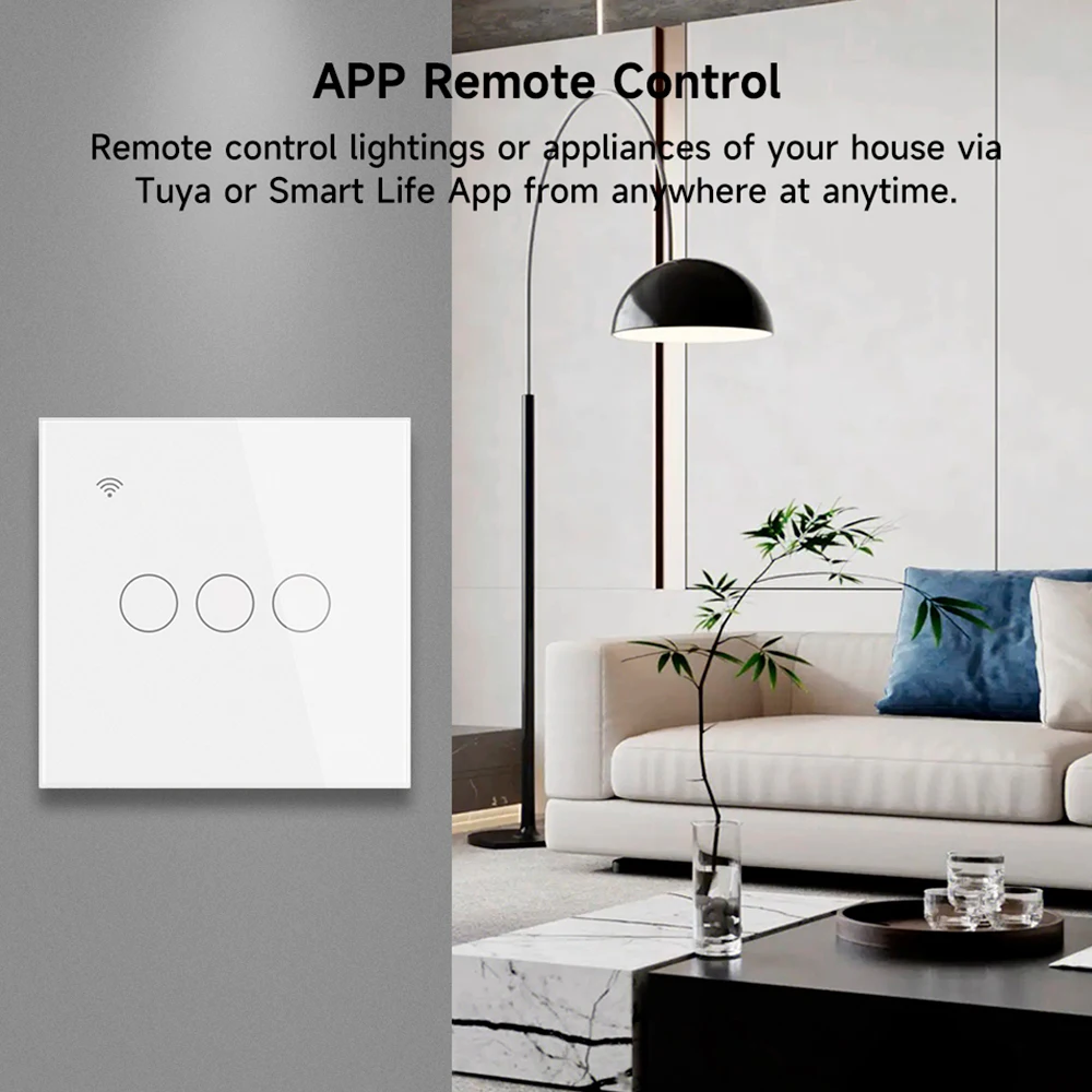 Tuya ZigBee Smart Scene Switch WiFi 1-3 Button Touch Zigbee Wall Switch Smart Scene 1-3Gang for Alexa Home Assistant App Control