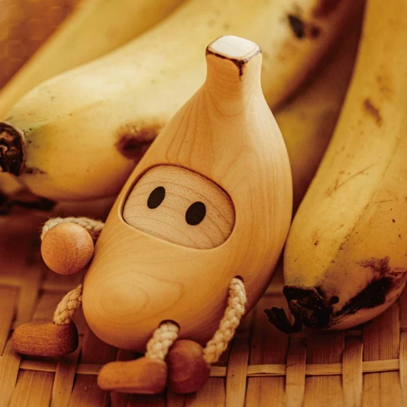 

Non-plantain solid wood banana ornament creative cute original design high-end gifts daily gifts