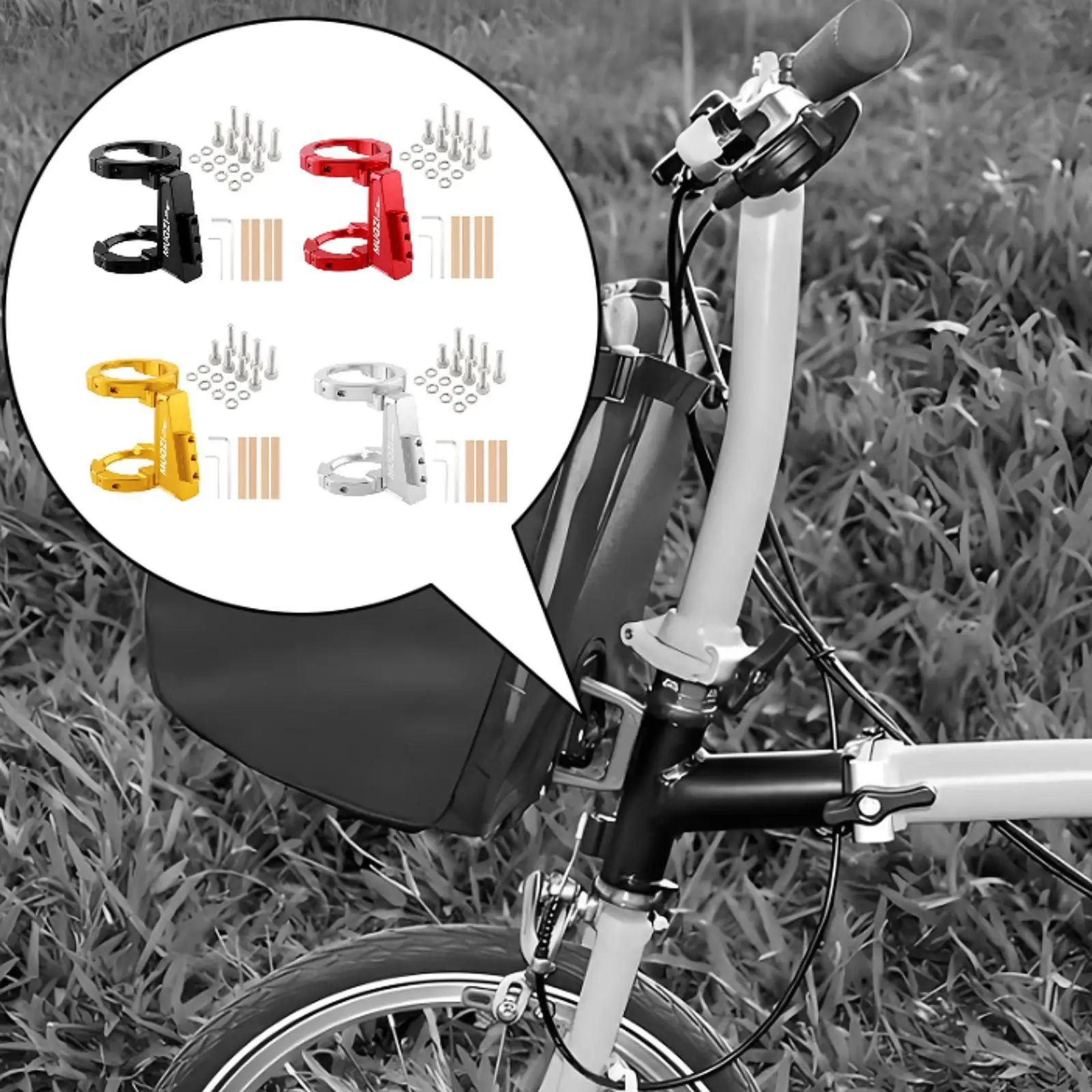 

Folding Bicycle Front Bag Carrier Mount Adapter Lightweight Modification Kit