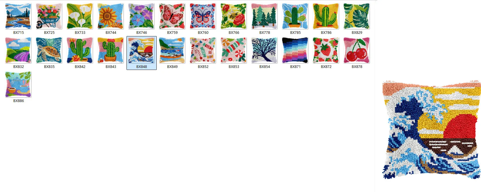 

Unfinished Latch Hook Kits, Acrylic Yarn, Embroidery Cushion, Front Cross Stitch, Carpet,43-43CM River 2025