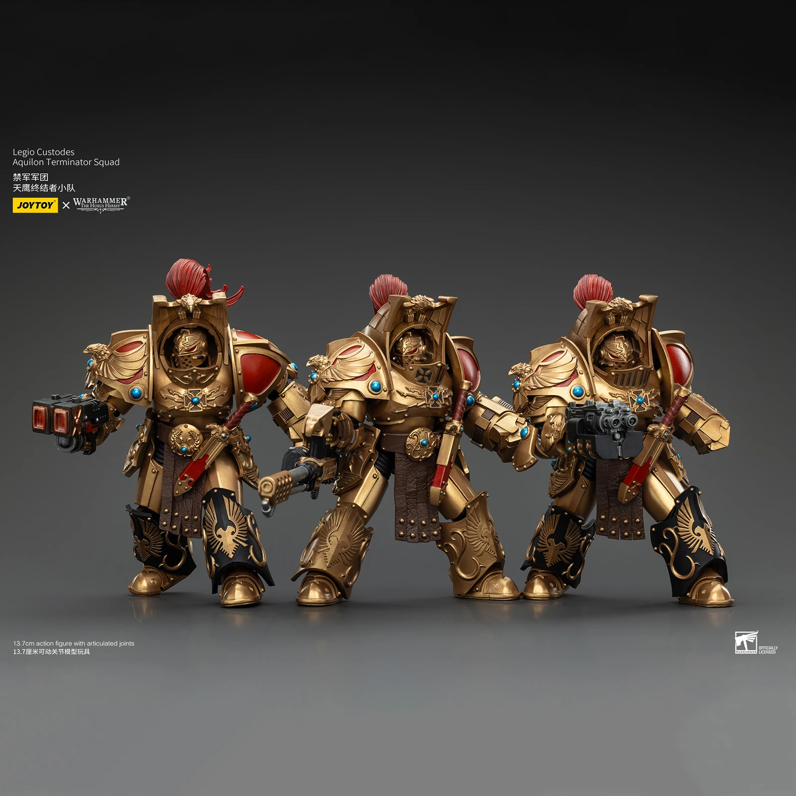 JOYTOY Warhammer 40K 1/18 액션 피규어 13.7cm Legio Custodes Aquilon 터미네이터 스쿼드 Aquilon with Weapon