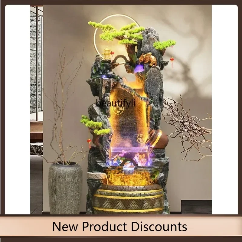 

K18 A26 Rockery and water fish tank ornaments circulation floor landscape fountain water curtain wall decoration K185
