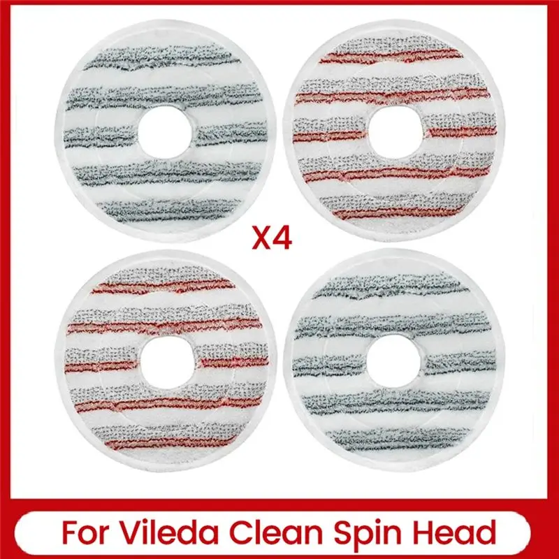 A67P-Microfiber Mop Pads Replacement For Vileda Clean Spin Mop Head Refills Washable Head Mop For Cleaning Floor