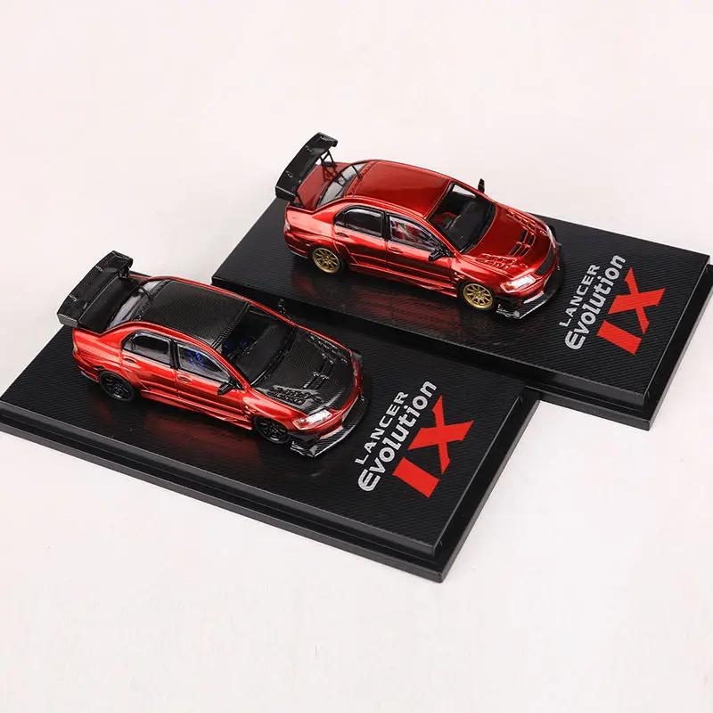 Diecast 1/64 Scale Mitsubishi Lancer EVO 9 Generation Sports Car Model AlloyLancer EVO Classic Car Model Collection