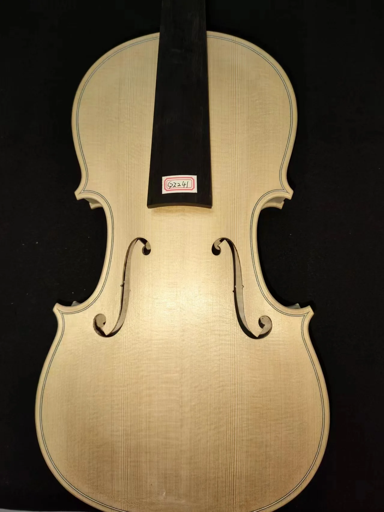 

1PC Quality Unvarnished Violin Maple Back Spruce Top Ebony Fingerobard 4/4 G2241#