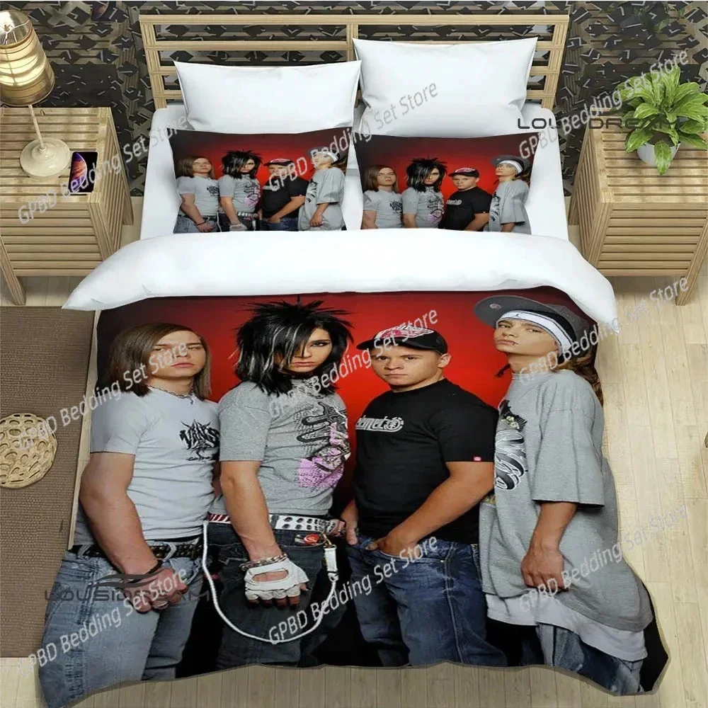 

Tokio Hotel band printed Comfortable Duvet Quilt Cover Pillowcase Bedding Set Children Bedroom Decoration Home Textile