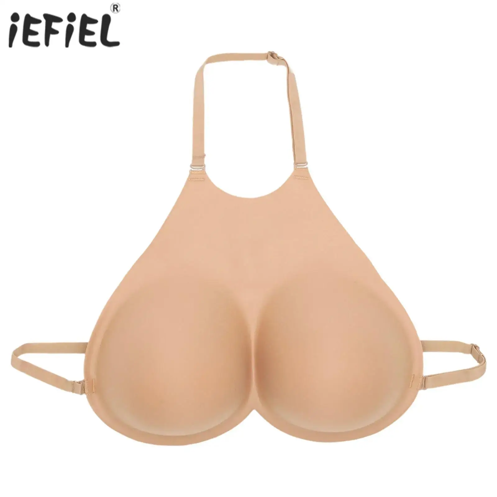 Huge D Cup Sponge Breastplate Fake Boobs Womens Shapers Adjustable Straps Fake Breasts for Transgender Crossdresser Drag Queen