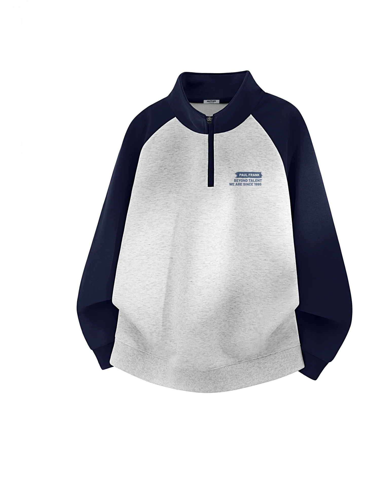 

f Zip Color Blo Hoodie Men's Heavyweight Stand Collar Casual oulder Sve Spring Faion Streetwear