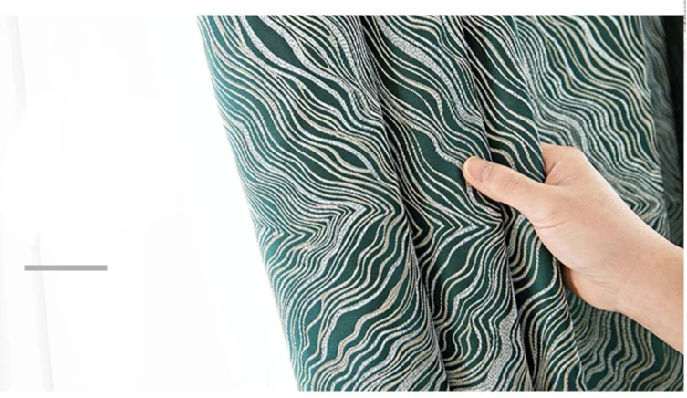 High-Precision Texture Jacquard Curtains for Living Room and Bedroom Modern Nordic Luxury Window Drapes Thicken Custom Decor