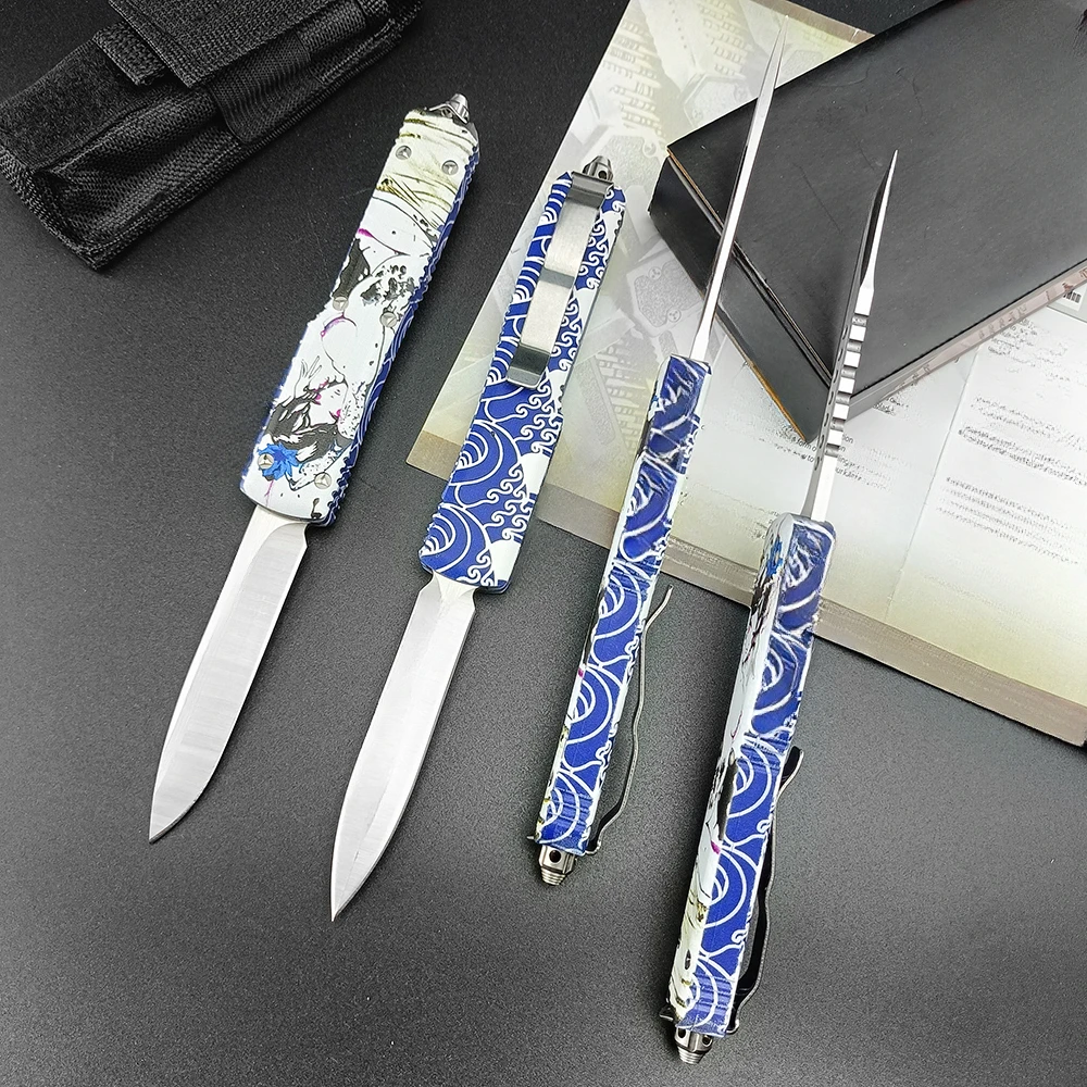 UT Geisha Hunting Pocket Folding Knife T6 Aluminum Handle D2 Steel Blade Survival Self Defense Camping Outdoor Knives EDC