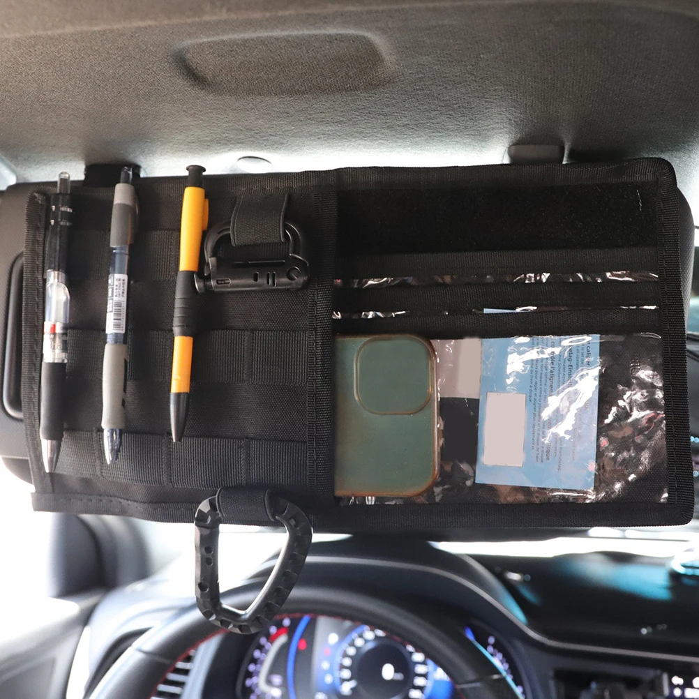 

2Pcs Visor Organizer Storage Bag Multifunctional Sunglass Holder Cards Pens Car Accessories Cotton Stylish
